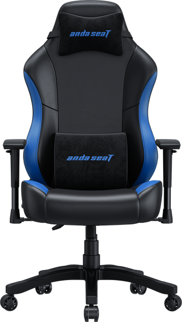 Кресло геймерское игровое Anda Seat Luna Color Size L до 100 кг Black/Blue PVC (AD18-48-BS-PV) - Фото 1 Кресло геймерское игровое Anda Seat Luna Color Size L до 100 кг Black/Blue PVC (AD18-48-BS-PV) - изображение 1