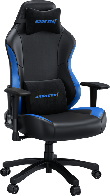 Кресло геймерское игровое Anda Seat Luna Color Size L до 100 кг Black/Blue PVC (AD18-48-BS-PV) - Фото 4 Кресло геймерское игровое Anda Seat Luna Color Size L до 100 кг Black/Blue PVC (AD18-48-BS-PV) - изображение 4