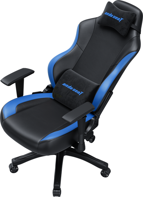 Кресло геймерское игровое Anda Seat Luna Color Size L до 100 кг Black/Blue PVC (AD18-48-BS-PV) - Фото 6 Кресло геймерское игровое Anda Seat Luna Color Size L до 100 кг Black/Blue PVC (AD18-48-BS-PV) - изображение 6