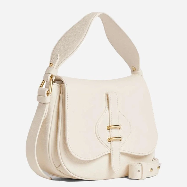 Сумка крос-боді через плече жіноча з натуральної шкіри маленька Coccinelle E1U7F180201-N17 Біла (800070354210) - зображення 2