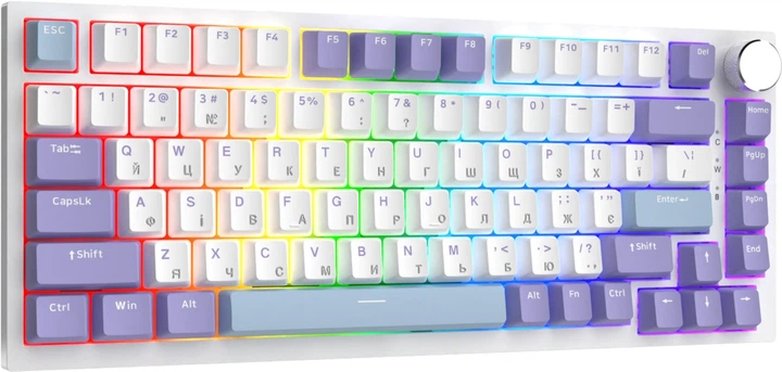 Klawiatura przewodowa Ajazz AK820 Sea Salt Switch USB White (AK820-SS-PWB) - obraz 5