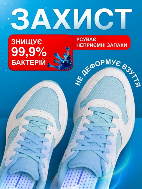 Електрична сушарка для взуття 220В, антибактеріальна, 10 Вт, 45–65°C, від запаху та грибка, 34–47 розмір - Фото 2 Електрична сушарка для взуття 220В, антибактеріальна, 10 Вт, 45–65°C, від запаху та грибка, 34–47 розмір - изображение 2