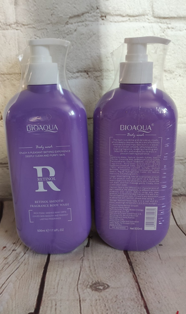 Гель для душа с ретинолом Bioaqua Retinol Smooth Fragrance Body Wash, 500 мл, (X2-03942.Purple) - изображение 2