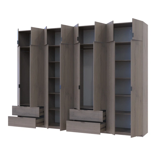 Комплект шкафов для одежды Doros Лукас (2 шт.) 320х50х240 см Канноло (DRS-011857) - Фото 2 Комплект шкафов для одежды Doros Лукас (2 шт.) 320х50х240 см Канноло (DRS-011857) - изображение 2