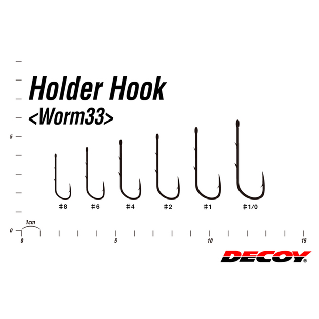 Крючок Decoy Holder Hook Worm 33 №6 (10шт) - изображение 2