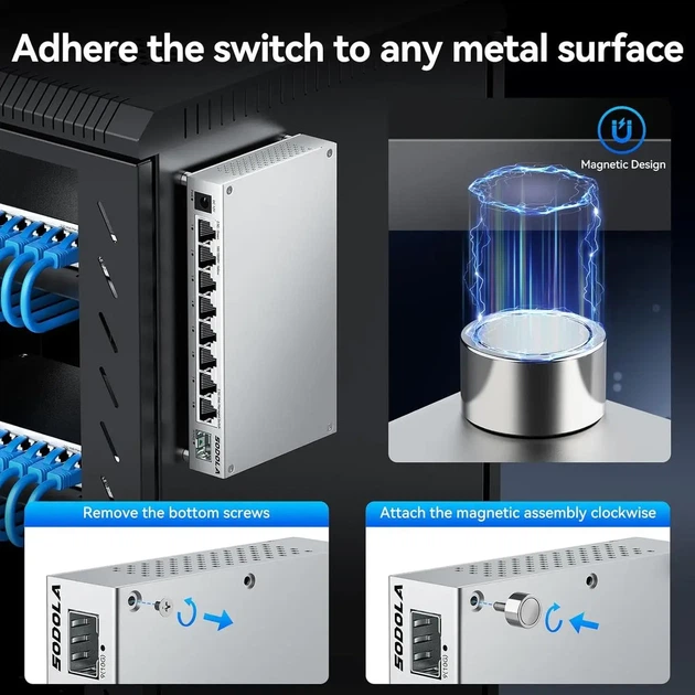 Керований мережевий комутатор SODOLA SL902-SWTGW218AS (8×2.5G RJ45, 1×10G SFP, Web Managed) - изображение 7