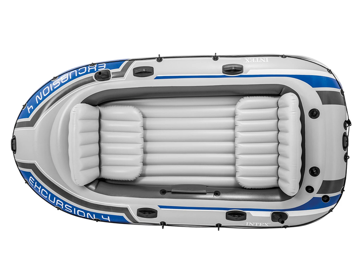 Човен надувний Intex Excursion 4 315 x 165 x 43 см, сіро-синій - изображение 2