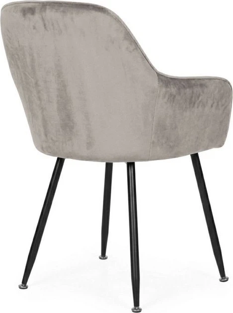 Krzesło welurowe ModernHome by Multistore Jasno-szare TH-DC-4 (5905817011742) - obraz 6