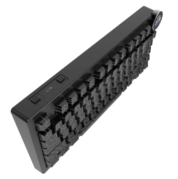 Клавіатура бездротова ajazz ak820 v2, black , 2.4G/BT/Wired