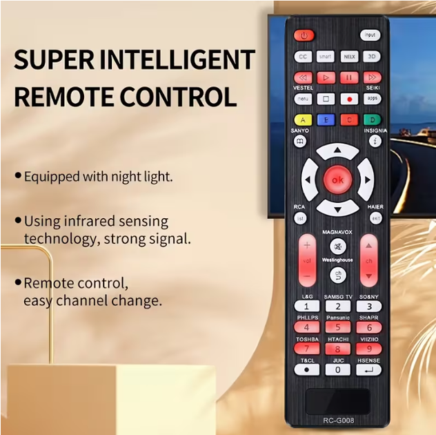 Универсальный пульт для телевизора RC-G008 для LG Samsung Sony TCL Philips - изображение 4