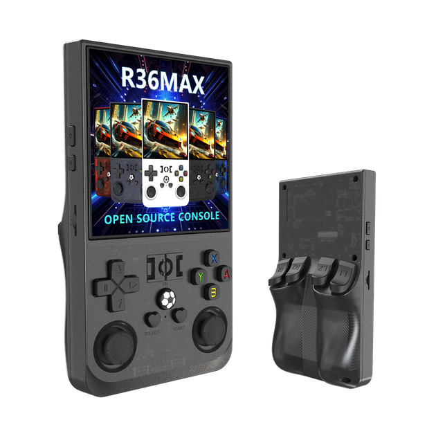 Портативная ретро игровая консоль R36 MAX, 4" IPS 720×720, 4000 mAh, 64GB + 18000+ игр, приставка + чехол + стекло - Фото 6 Портативная ретро игровая консоль R36 MAX, 4" IPS 720×720, 4000 mAh, 64GB + 18000+ игр, приставка + чехол + стекло - изображение 6
