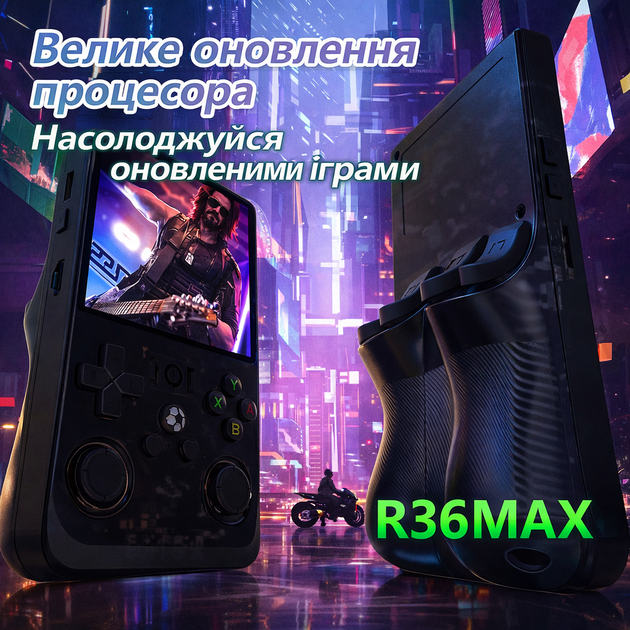 Портативная ретро игровая консоль R36 MAX, 4" IPS 720×720, 4000 mAh, 64GB + 18000+ игр, приставка + чехол + стекло - Фото 7 Портативная ретро игровая консоль R36 MAX, 4" IPS 720×720, 4000 mAh, 64GB + 18000+ игр, приставка + чехол + стекло - изображение 7