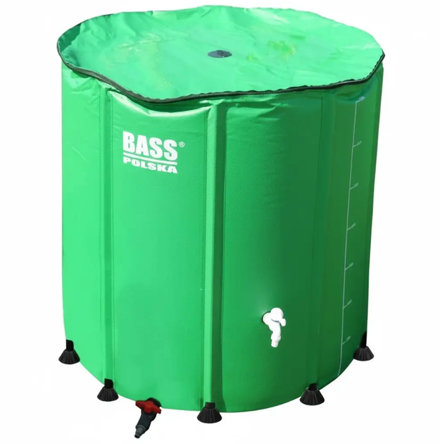 Бочка для дождевой и технической воды на 750 л складная с краном бак Bass Polska BH 7999 мягкий резервуар для дождевой воды зеленый - изображение 9