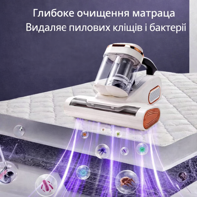 Ручной пылесос для очистки мягкой мебели, кровати, матрасов, подушек и ковров от пылевого клеща - изображение 3