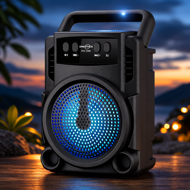 Портативна колонка GTS-1360 Dual 3 Bluetooth акустика бездротова музична система з FM радіо USB TF TWS аудіоколонка з акумулятором переносний динамік для смартфона відпочинку подорожей караоке домашнього використання - изображение 4
