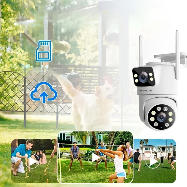 Бездротова поворотна WiFi камера SZSINOCAM TY-Q2 O-KAM Pro / Зовнішня камера відеоспостереження - зображення 4
