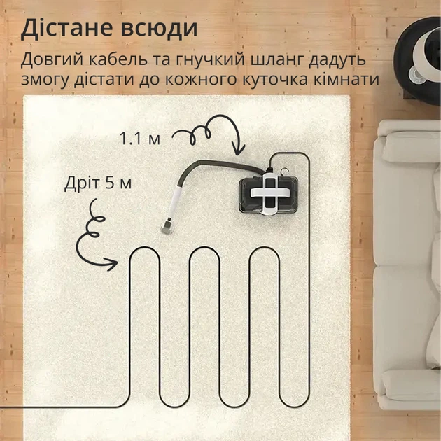 Універсальний миючий пилосос DOCTOR-101 для чищення для килимів, текстилю, меблів та автомобіля HDSYR_3200 - зображення 5