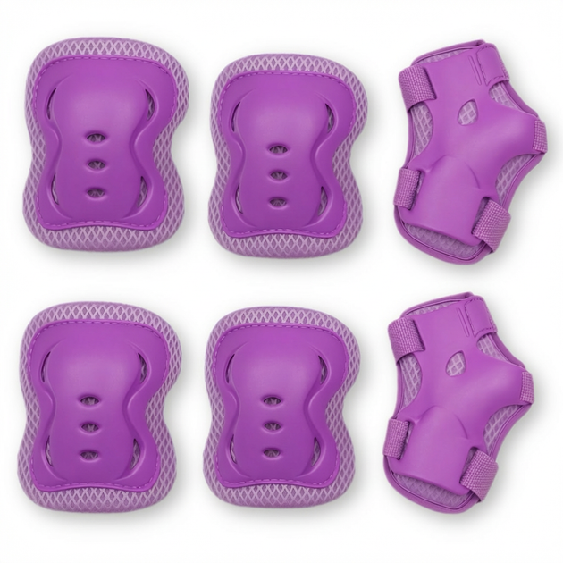 Роликовые коньки раздвижные с комплектом защиты Zelart 2920-2 размер 35-38 Purple-Yellow - изображение 8