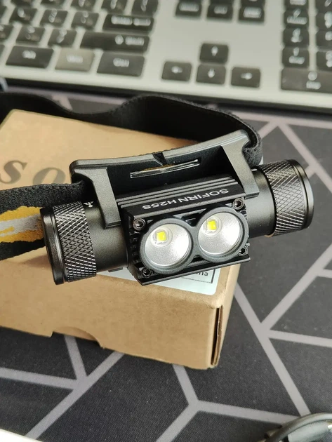 Налобний ліхтар Sofirn H25S, LED SST40 LED 1200 lm, USB type-C, 18650 на 3000 mAh у комплекті, Ліхтар на голову - зображення 4