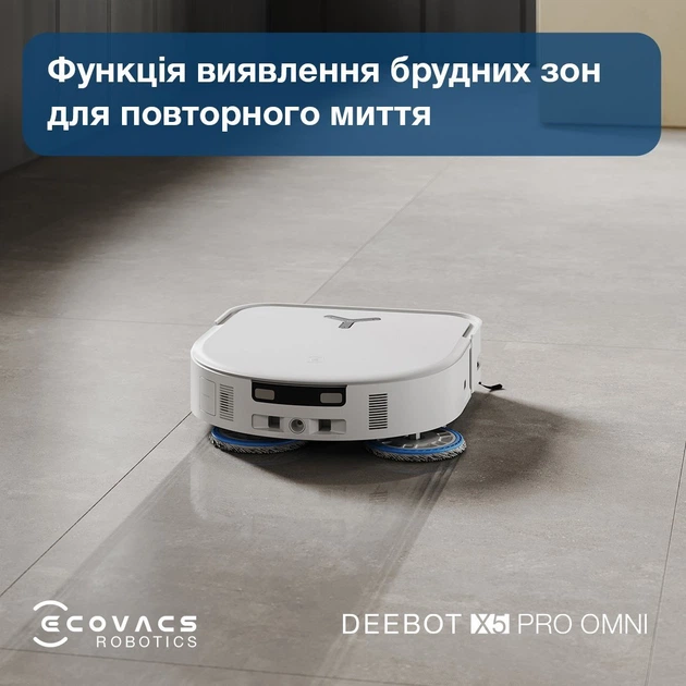 Робот-пылесос Ecovacs Deebot Ozmo X5 Pro Omni (DDX39) White 301115 - изображение 6