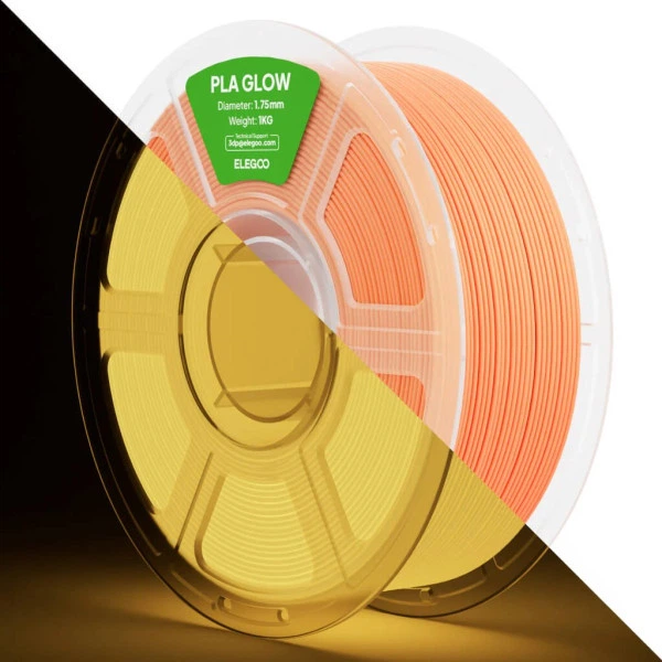 Філамент ELEGOO PLA Glow Orange 1.75mm , екологічна паперова котушка, 1kg (50.203.0805) - Фото 1 Філамент ELEGOO PLA Glow Orange 1.75mm , екологічна паперова котушка, 1kg (50.203.0805) - изображение 1