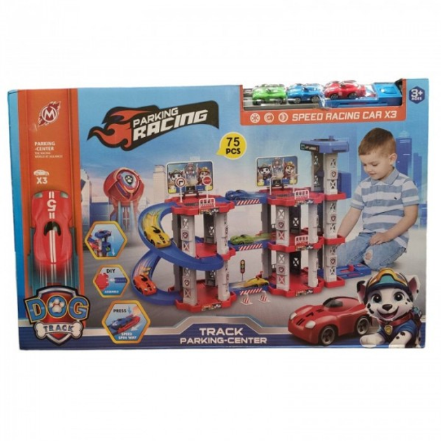 Игрушечный трек парковки Childrens Rail Car MH2004 Щенячий патруль 75 деталей 3 машинки - Фото 3 Игрушечный трек парковки Childrens Rail Car MH2004 Щенячий патруль 75 деталей 3 машинки - изображение 3