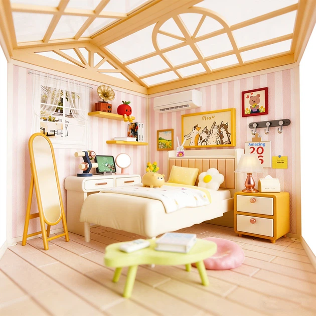 Конструктор-румбокс Спальня Mini House 8004-MH серии "Интерьер", со светом - изображение 5