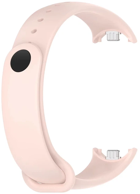 Силиконовый ремешок Mi Jobs для фитнес браслета Xiaomi Mi Band 8/9/10 Light Pink (17) с металлическим креплением (mrk3947) - изображение 2