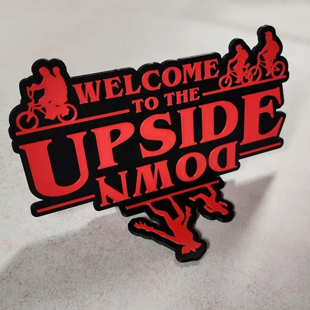 Табличка welcome to the upside down за мотивами серіалу дивні дива. Aivory - изображение 2