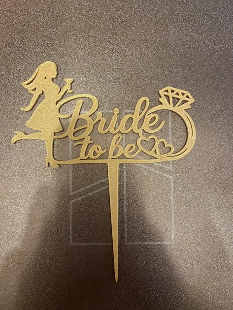 Топер для торта нареченої на дівич-вечір з написом bride to be. Aivory - изображение 3