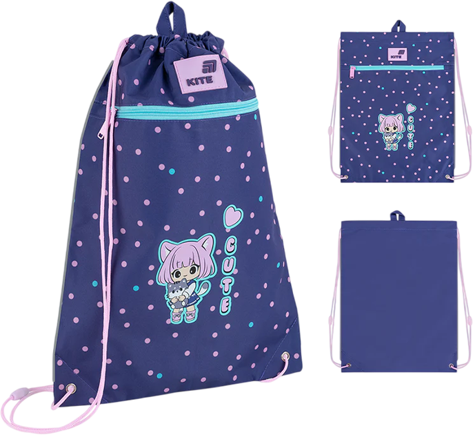 Сумка для взуття Kite Be Friends 46х33 см Фіолетова (K26-601M-7) - зображення 2
