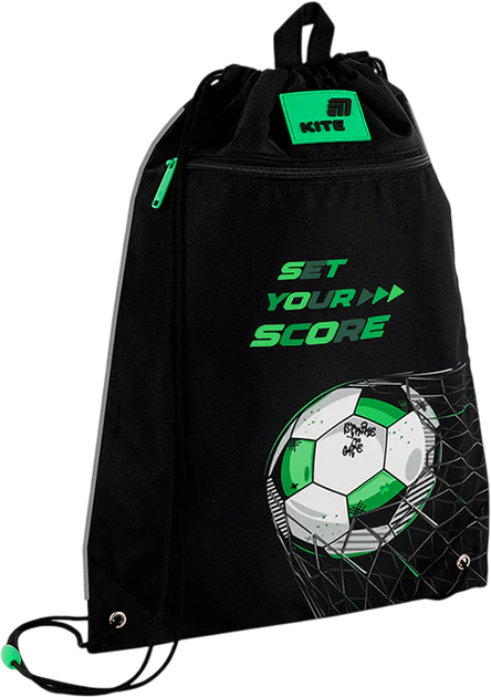 Сумка для взуття Kite Football 46х33 см Чорна (K26-601M-39) - Фото 1 Сумка для взуття Kite Football 46х33 см Чорна (K26-601M-39) - зображення 1