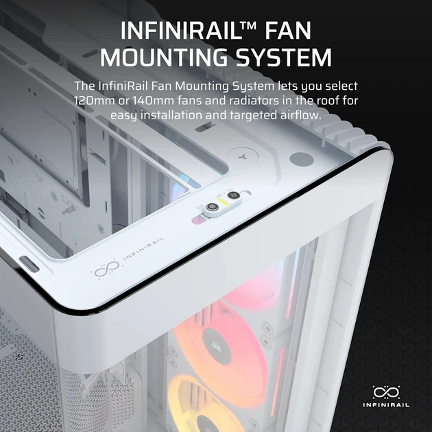 Корпус Corsair FRAME 4500X LX-R RGB iCUE Link White (CC-9011317-WW) - зображення 6