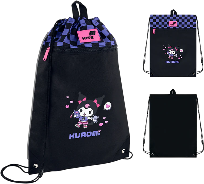 Сумка для взуття Kite Kuromi 46х33 см Чорна (HK26-601M-3) - зображення 2