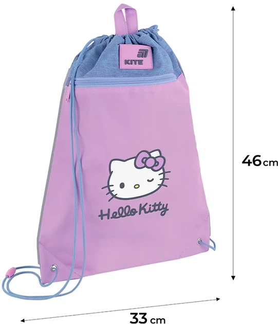 Сумка для взуття Kite Hello Kitty 46х33 см Рожево-блакитна (HK26-601M-4) - Фото 3 Сумка для взуття Kite Hello Kitty 46х33 см Рожево-блакитна (HK26-601M-4) - зображення 3