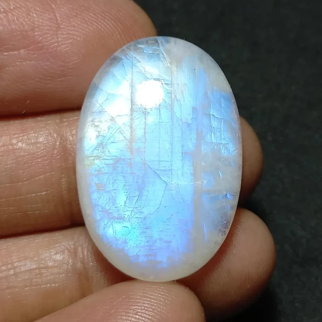 Лунный камень 42 Ct 21×32×7 мм (12143) - Фото 2 Лунный камень 42 Ct 21×32×7 мм (12143) - изображение 2