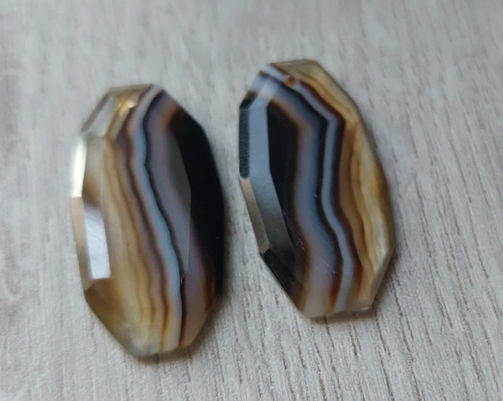 Натуральный агат пара 16 Ct 27 х 14 мм (09314) - Фото 2 Натуральный агат пара 16 Ct 27 х 14 мм (09314) - изображение 2