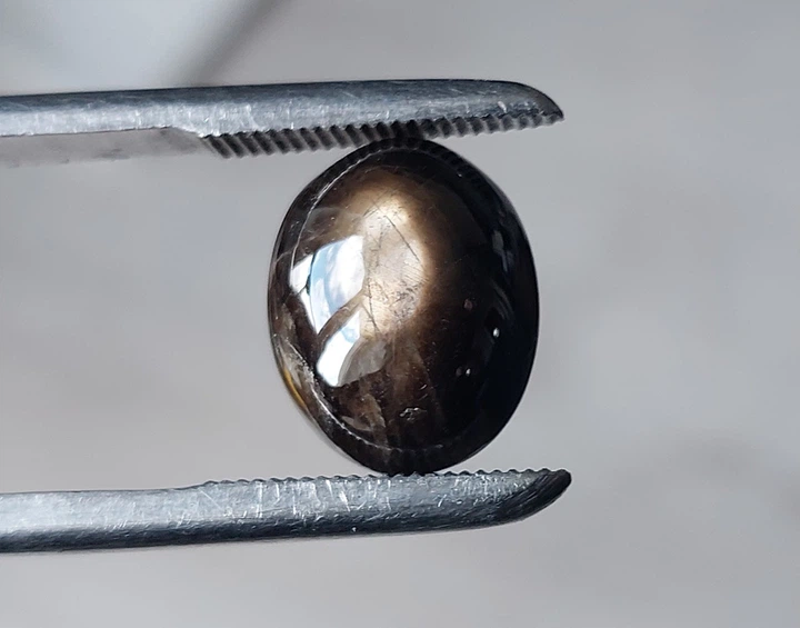 Звездчатый сапфир черный 11.58 Ct 14 х 11 х 6.4 mm (4268) - Фото 2 Звездчатый сапфир черный 11.58 Ct 14 х 11 х 6.4 mm (4268) - изображение 2