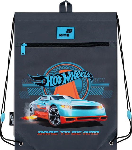 Сумка для взуття Kite Hot Wheels 46х33 см Сіра (HW26-601M-3) - зображення 4