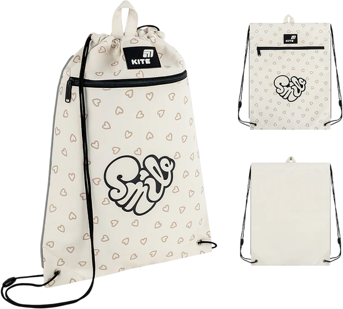 Сумка для взуття Kite Shimmer&Smile 46х33 см Бежева (K26-601M-31) - зображення 2