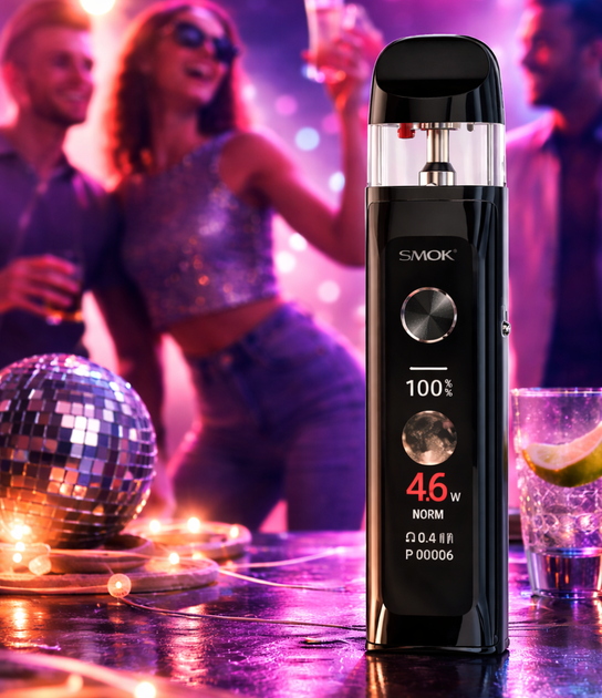 Многоразовая Pod-система Smok Novo 6 Ultra KIT Black Смок Ново под система на 1700мАч до 40 Вт сенсорный дисплей заправка верхняя 3 мл чёрная - изображение 4