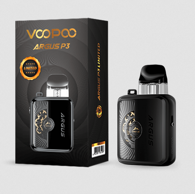 Pod-система VooPoo Argus P3 Black электронная сигарета Вупу Аргус многоразовая на 1500 мАч до 30 Вт сенсорный экран с картриджем 2мл чёрная - изображение 9
