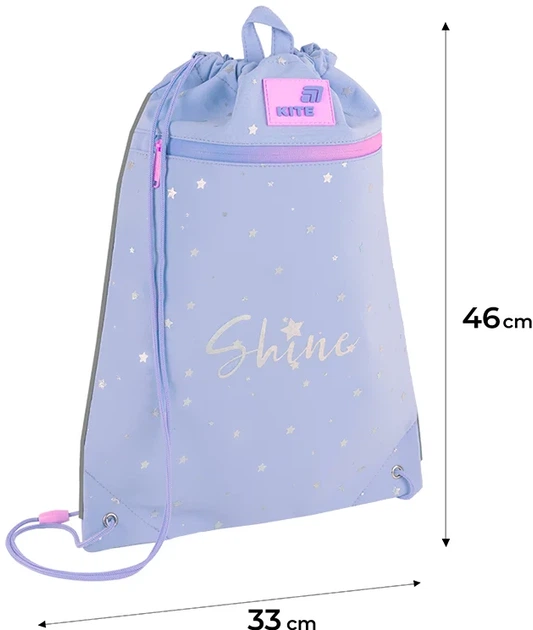 Сумка для взуття Kite Twinke Star 46х33 см Фіолетова (K26-601M-30) - зображення 3