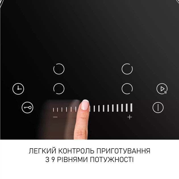Варочная поверхность Minola MHS 6074 TBL, черная электрическая стеклокерамическая рабочая поверхность на кухню, конфорки Hi-Light - изображение 5