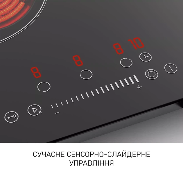 Варочная поверхность Minola MHS 4274 TBL, черная электрическая стеклокерамическая компактная рабочая поверхность на 3 конфорки Hi- - изображение 5