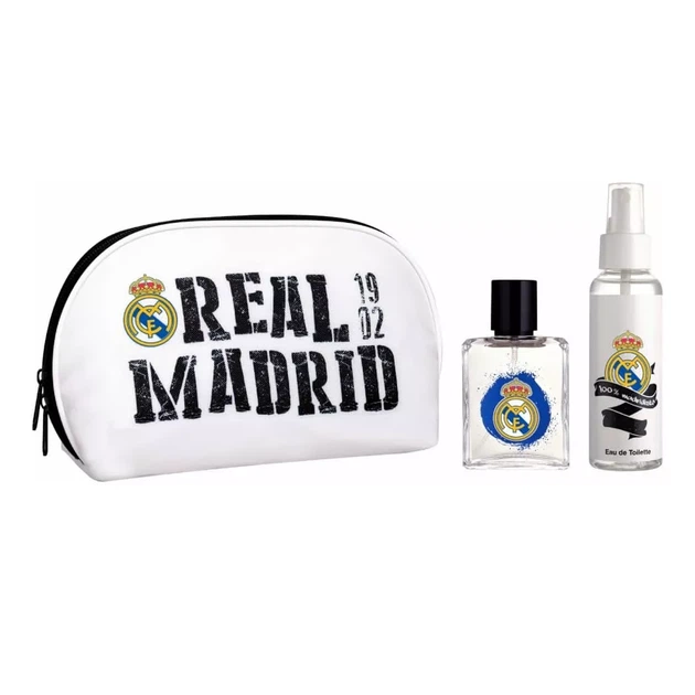 Подарунковий набір Air-Val Real Madrid Парфумований спрей для тіла 100 мл та туалетна вода 50 мл (125271) - Фото 1 Подарунковий набір Air-Val Real Madrid Парфумований спрей для тіла 100 мл та туалетна вода 50 мл (125271) - зображення 1