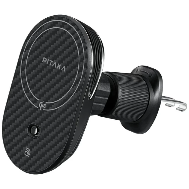 Автотримач з функцією бездротової зарядки Pitaka MagEZ Pro 2 15W Black Grey with MagSafe (CM2402N) - Фото 1 Автотримач з функцією бездротової зарядки Pitaka MagEZ Pro 2 15W Black Grey with MagSafe (CM2402N) - зображення 1