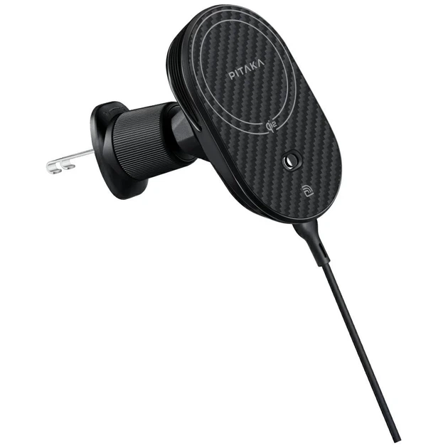 Автотримач з функцією бездротової зарядки Pitaka MagEZ Pro 2 15W Black Grey with MagSafe (CM2402N) - Фото 6 Автотримач з функцією бездротової зарядки Pitaka MagEZ Pro 2 15W Black Grey with MagSafe (CM2402N) - зображення 6