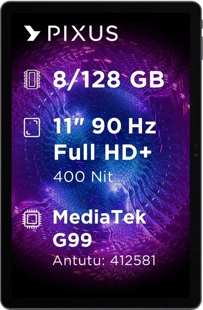 Планшет Pixus Titan 8/128GB LTE Сірий - Фото 1 Планшет Pixus Titan 8/128GB LTE Сірий - изображение 1