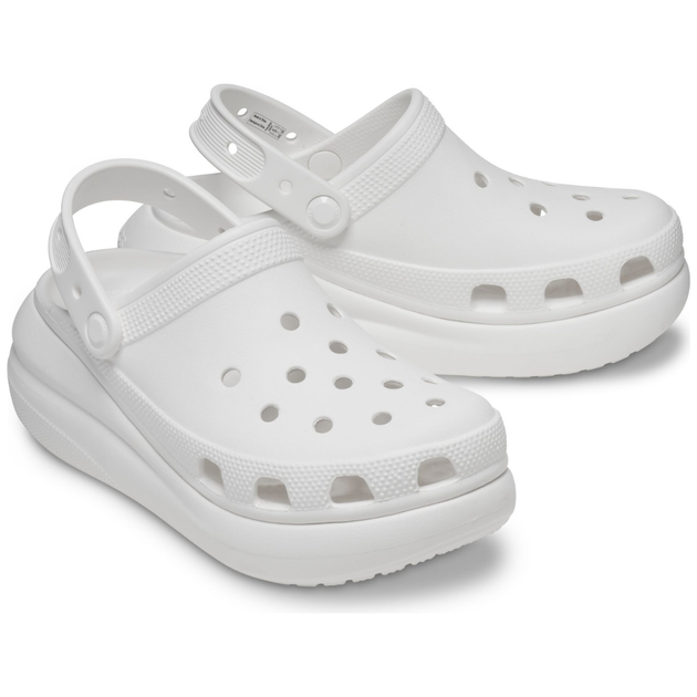 Crocs Classic Crush Clog White Кроксы Женские Сабо Классик Краш Белые - (37 р.) M5/W7 - изображение 2